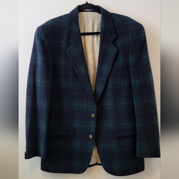 Vintage Plaid wool/fleece blazer - Picture 1 of 13